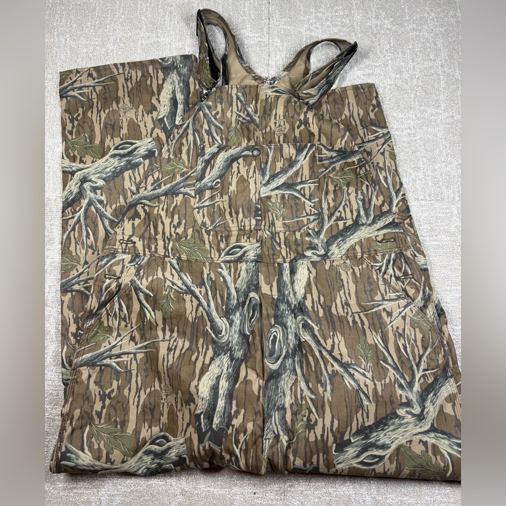 Vintage Mossy Oak Treestand Straight Leg Boho Hunting Overalls Size XL USA